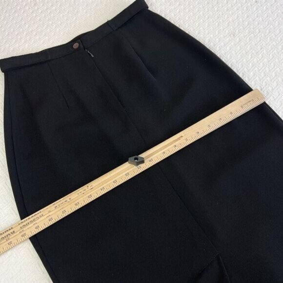 Vintage Huis Clos Collection Women’s US 8 Black Maxi Skirt Button Textured Goth - Picture 2 of 11